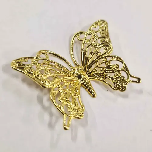 Moreish Cakes Arched Butterflies 35mm Wing Span - Various Metallics (10 pieces)