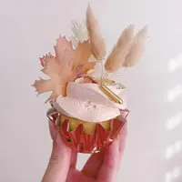 Geribbelde cupcake cups -  Rosé goud (96 stuks)