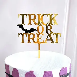 Cake topper Halloween - gold