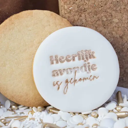 Koekatelier Cookie stamp - Heerlijk avondje is gekomen