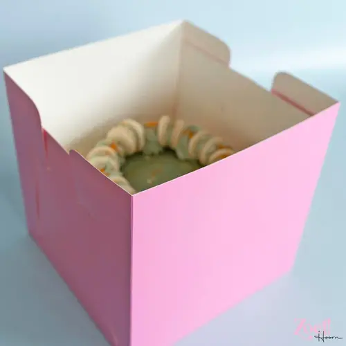 Cupcakedozen.nl Candy pink tall cake box - 280 x 280 x 280 mm + shop window (10 pieces)