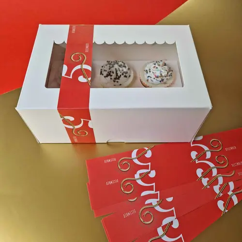 Cupcakedozen.nl Wrap sticker - Sinterklaas 50 x 4 cm (25 pieces)