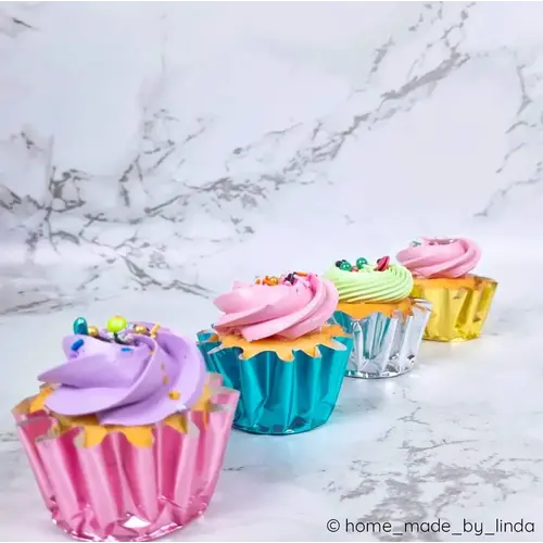 Moreish Cakes Geribbelde baking cups - Roze (96 stuks)