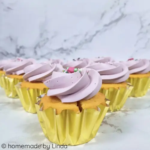 Moreish Cakes Geribbelde cupcake cups - Goud (96 stuks)