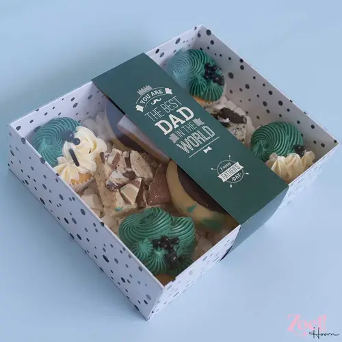 Cupcakedozen.nl Sleeve Father's Day for 25 x 20 x 7 cm sweets boxes (10 pieces)