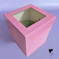 Pink tall cake box 20x20x25 - shop window (10 pcs)