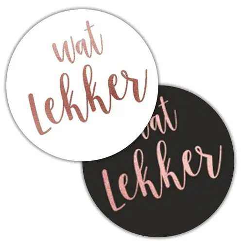 Cupcakedozen.nl Label - Wat lekker (250 piece sticker roll)