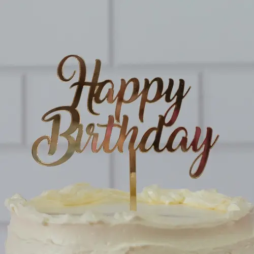 The Cookie Cutter Taart topper "Happy Birthday" in diverse kleuren