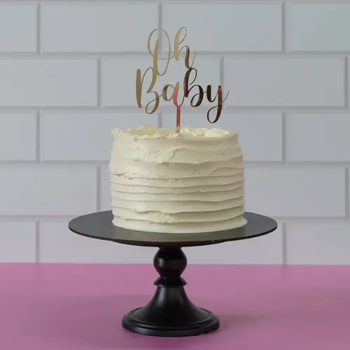 The Cookie Cutter Acrylic cake topper "Oh Baby" in multiple colours