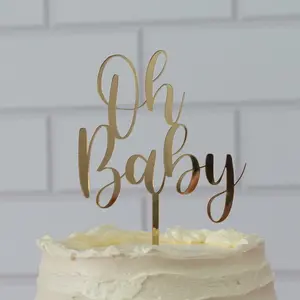 The Cookie Cutter Cake topper "Oh Baby" in multiple colours