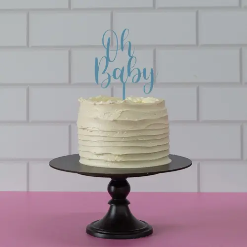The Cookie Cutter Acrylic cake topper "Oh Baby" in multiple colours