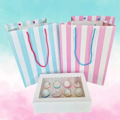 Cupcakedozen.nl Sturdy, reusable bag in sweet colours measuring 355 x 300 x 450 mm (25 pieces)