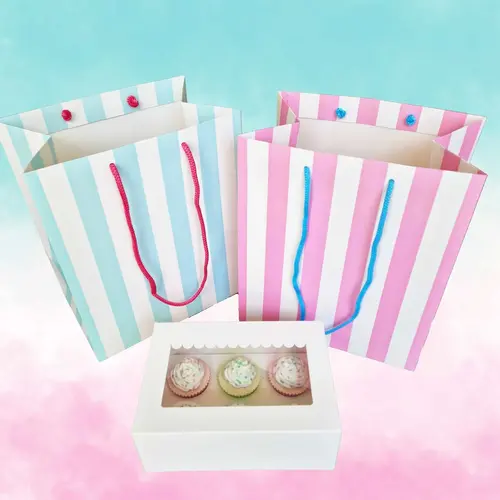 Cupcakedozen.nl Sturdy, reusable bag in sweet colours measuring 30 x 20 x 35 cm (25 pieces)