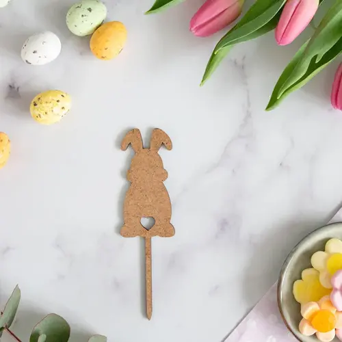 Cupcakedozen.nl Cake toppers MDF - Easter bunny (5 pieces)