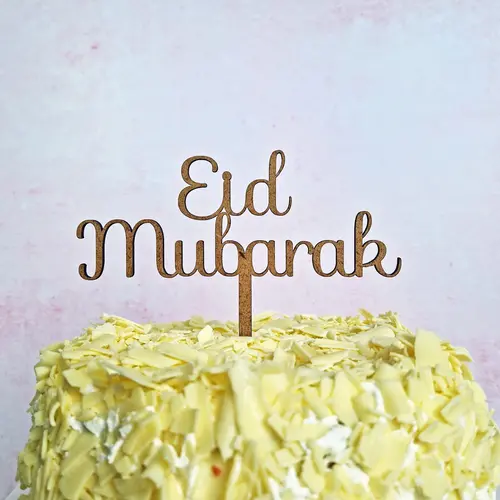 Cupcakedozen.nl Cake toppers MDF - Eid Mubarak (5 stuks)