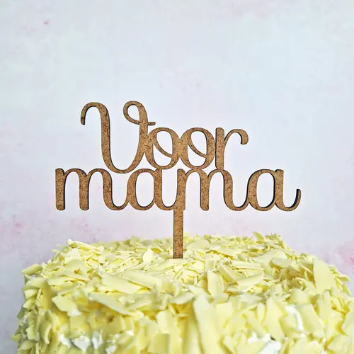 Cupcakedozen.nl Cake toppers MDF - Voor mama (5 stuks)