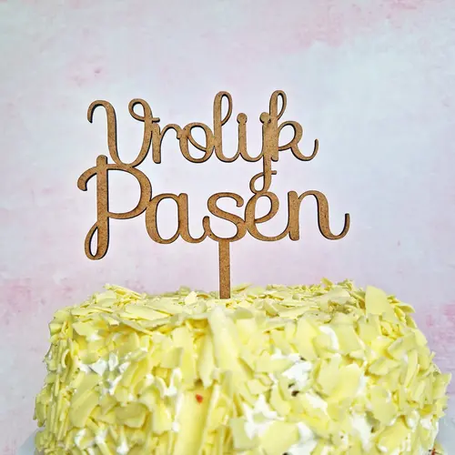 Cupcakedozen.nl Cake Toppers Holz - Frohe Ostern (5 Stück)