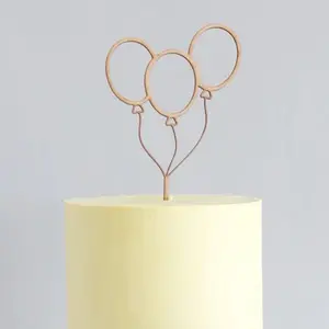 Cupcakedozen.nl Cake toppers MDF - Balloons (5 pcs)