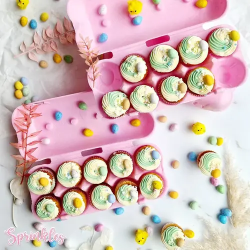 Cupcakedozen.nl Pink egg carton for 10 sweets (10 pieces)