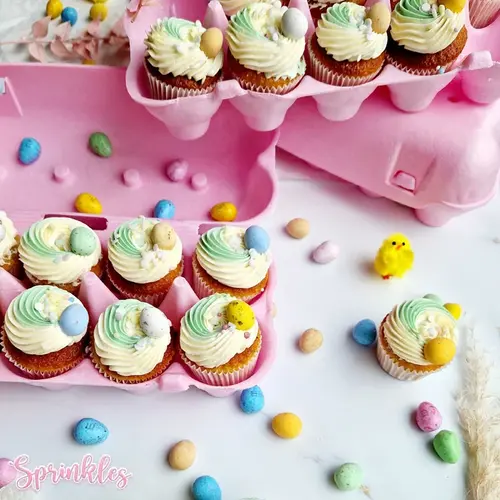 Cupcakedozen.nl Roze eierdoosje voor 10 sweets (10 stuks)