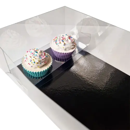 Cupcakedozen.nl Inlegger voor 2 cupcakes van gerecycled plastic (25 st)