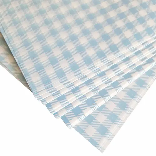 Cupcakedozen.nl Greaseproof paper - blue gingham (100 pieces)