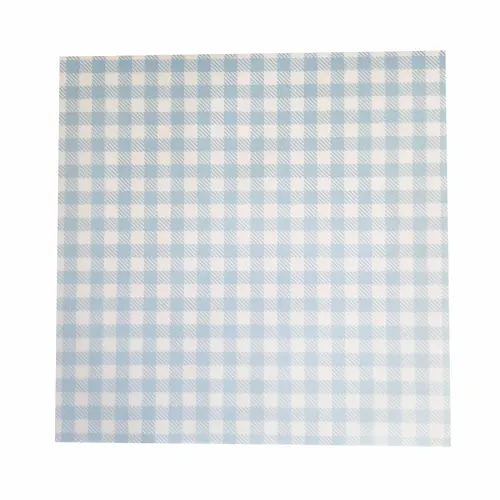 Cupcakedozen.nl Greaseproof paper - blue gingham (100 pieces)