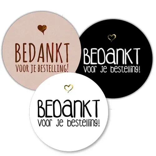 Cupcakedozen.nl Label - Bedankt voor je bestelling (500 piece sticker roll)