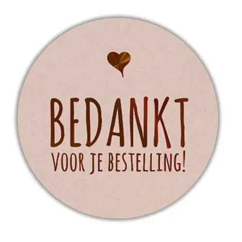 Cupcakedozen.nl Label - Bedankt voor je bestelling (500 piece sticker roll)