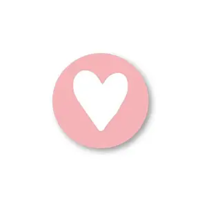 Cupcakedozen.nl Label - Pink heart small (500 pcs)