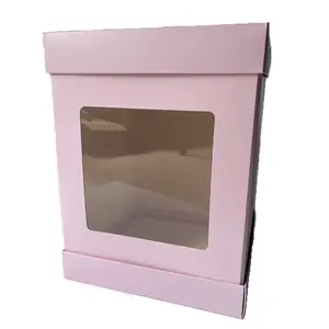 OLBAA Große Tortenbox rosa - 25x36