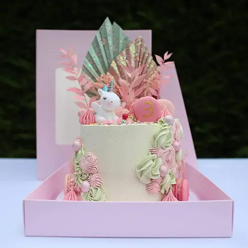 OLBAA Tall cake box blossom pink - 25 x 36 cm / 8 x 14"