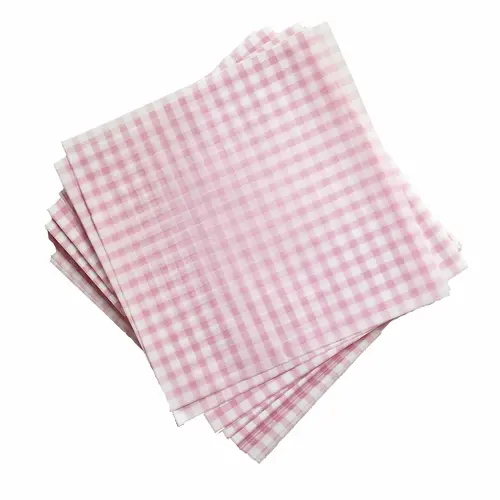 Cupcakedozen.nl Greaseproof paper - pink gingham (100 pieces)