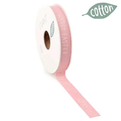 Vivant Lint katoen - Pasen roze (20 m x 15 mm)