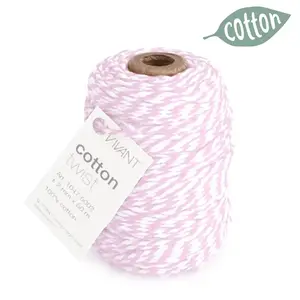 Vivant Touw roze/wit (50m/Ø2mm)