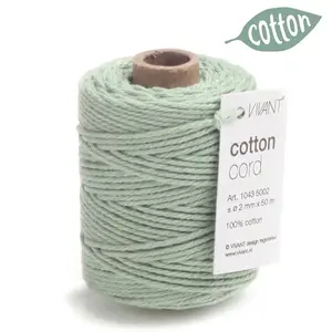 Vivant Cotton cord light olive (50m/Ø2mm)