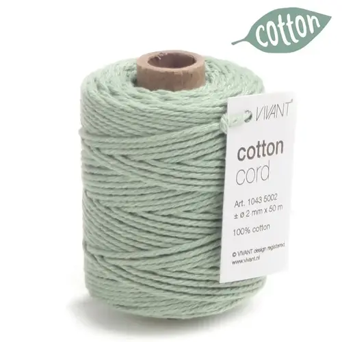 Vivant Cotton cord light olive (50m/Ø2mm)