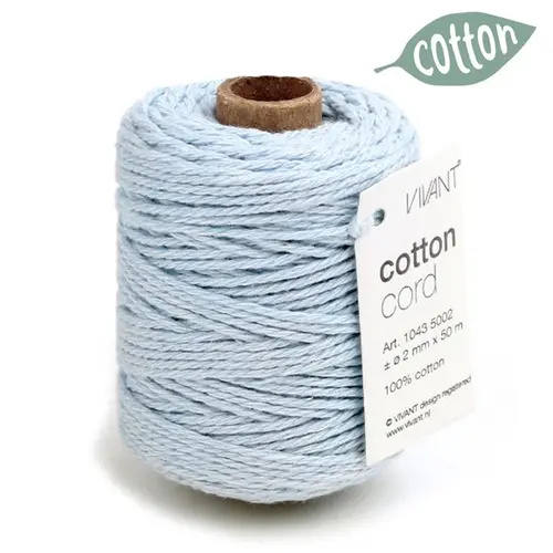 Vivant Cotton cord light blue (50m/Ø2mm)