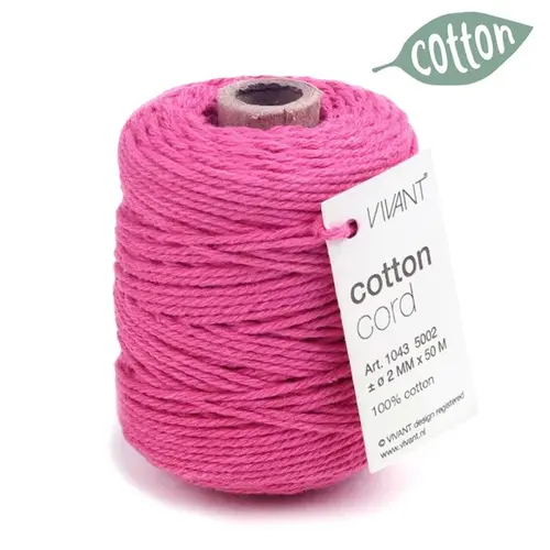 Vivant Cotton cord fuchsia (50m/Ø2mm)