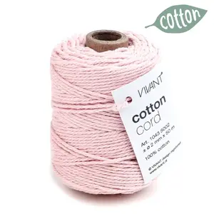 Vivant Cotton cord pink (50m/Ø2mm)