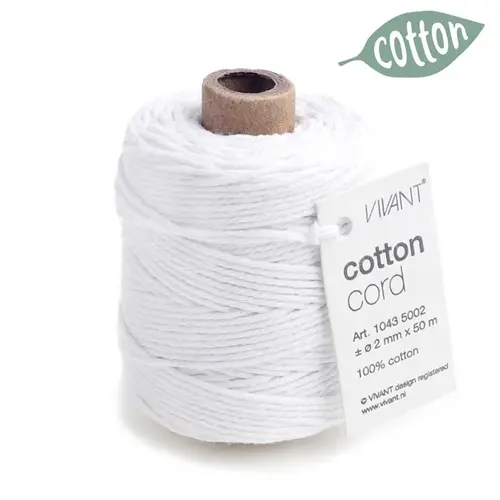Vivant Cotton cord white (50m/Ø2mm)