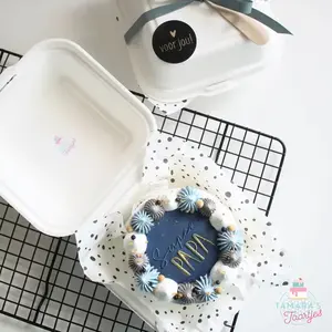 Cupcakedozen.nl Kompostierbare Bento Cake Box (50 Stück)