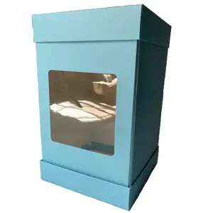 OLBAA Große Tortenbox blau - 20x36