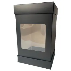 OLBAA Große Tortenbox schwarz - 20x36