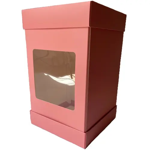 OLBAA Tall cake box rose pink - 20 x 36 cm / 8 x 14"