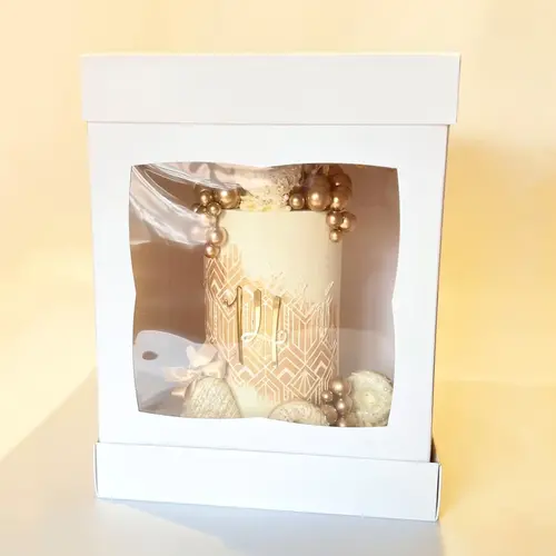 Cupcakedozen.nl Tall cake box white - 30 x 35 cm / 12 x 14" (5 pieces)