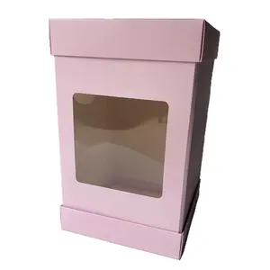 OLBAA Große Tortenbox rosa - 20x36