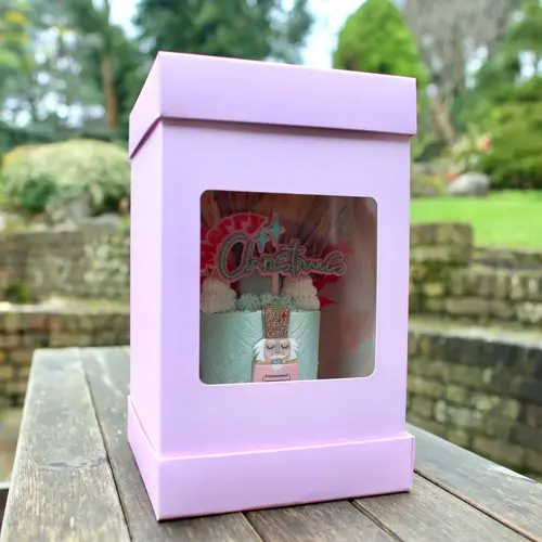 OLBAA Tall cake box blossom pink - 20 x 36 cm / 8 x 14"