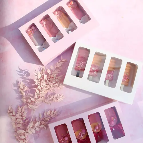 OLBAA Luxe dozen voor 4 cakesicles in wit of roze