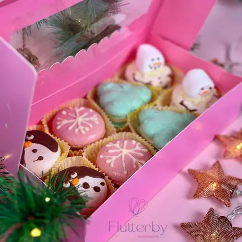 Cupcakedozen.nl Freche rosa Sweet Box - 23 x12,5 x 5 cm + Schaufenster (10 Stück)